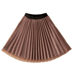 女童半身裙2025秋冬新款女孩外穿百褶纱裙洋气冬季韩版儿童短裙子