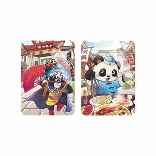 熊猫冰箱贴水晶玻璃原创特色手绘生肖星座居家装饰成都纪念品磁贴