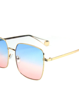 新款网红个性圆脸珍珠偏光眼镜