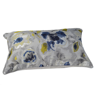 蓝红色几何图案绸缎样板间会所长方形沙发抱枕护腰靠背靠垫靠枕套