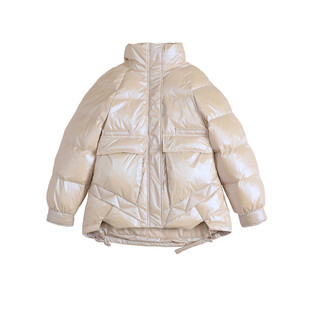 反季羽绒服女短款2024年新款小个子韩版宽松显瘦面包服亮面潮清仓