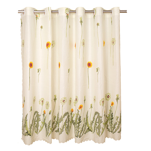 网红免打孔窗帘送伸缩杆出租房宿舍卧室客厅飘窗短帘小窗帘布定制