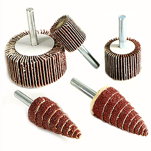 带柄百叶轮磨头锥形砂布轮砂纸打磨头千页轮金属木材抛光打磨