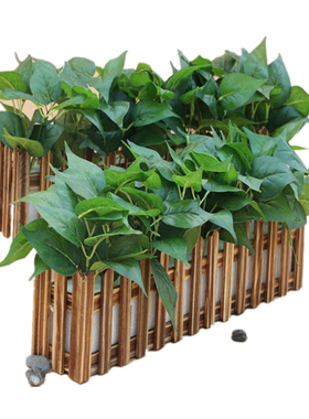 仿真假绿植物假花摆件栅栏盆栽