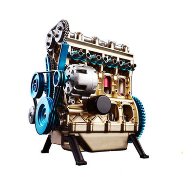 迷你金属直列四缸汽车发动机拼装模型男孩生日科技礼物品玩具摆件