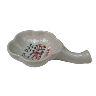 铜瓷碟笔山调色盘书法水彩国画颜料墨碟小瓷碟笔架瓷盘毛笔字