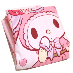 全棉卡通my melody美乐蒂床单 粉色粉紫色玫瑰花朵条纹可订做