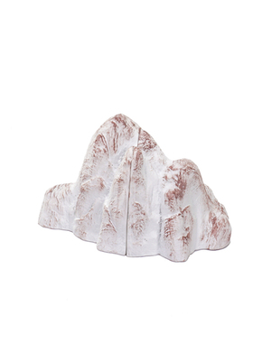 新中式风白色假山家居客厅书档