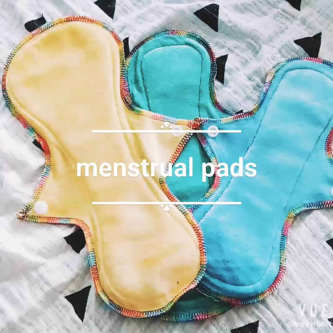 Happyflute Sanitary Napkin Reusable Menstrual Cloth Sanitary Pads For Women Washable Menstrual