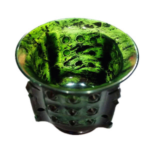 甘肃酒泉夜光杯祁连墨玉茶具鸳鸯玉蛇纹玉玉石茶杯啤酒红酒杯直销