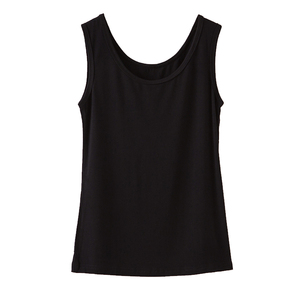 竹纤维女士背心夏 黑色白色无袖百搭打底衫 外穿圆领工字背心显瘦