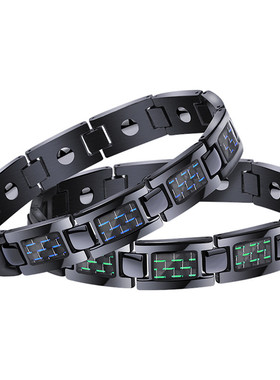 男士韩版碳纤维钛钢青少年手链