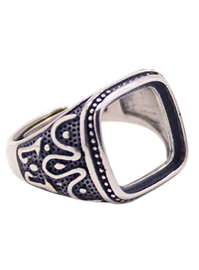 s925纯银戒指空托男女圆角DIY