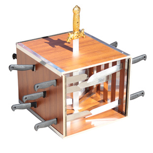 大卫舞台魔术道具刺头箱人头消失人头搬家折叠套装成人 恐怖吓人