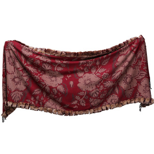 轻奢海宁皮草獭兔毛桑蚕丝披风两用围巾女加绒加厚真丝大披肩送礼