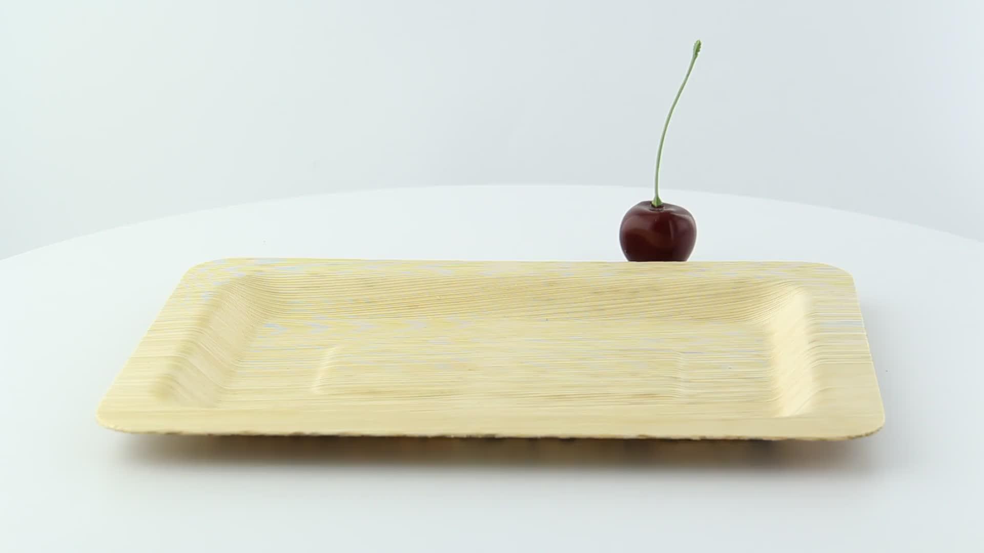 Custom Printing Salad Dessert Food Serving Disposable Wooden Plate