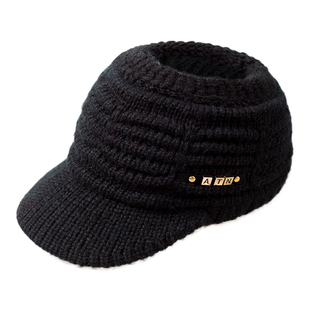 帽子女秋冬中年妈妈冬天时尚女士毛线帽冬季加绒保暖空顶鸭舌帽