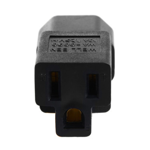 UPS服务器PDU转接头C14转国标二脚美标插座IEC320-C14 TO 5-15R