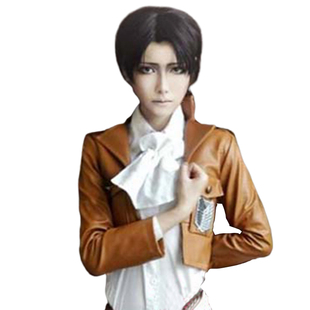 萌香家cosplay假发进击的巨人兵长 艾伦 三笠黑 现货
