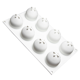 网红仙桃奶冻法式西点8连寿桃立体水蜜桃子慕斯蛋糕硅胶模具1084