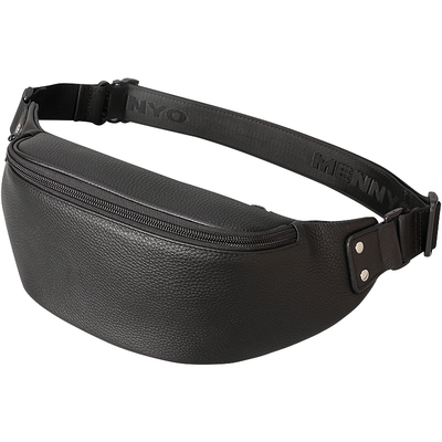 日本YKK拉链男士真皮休闲腰包