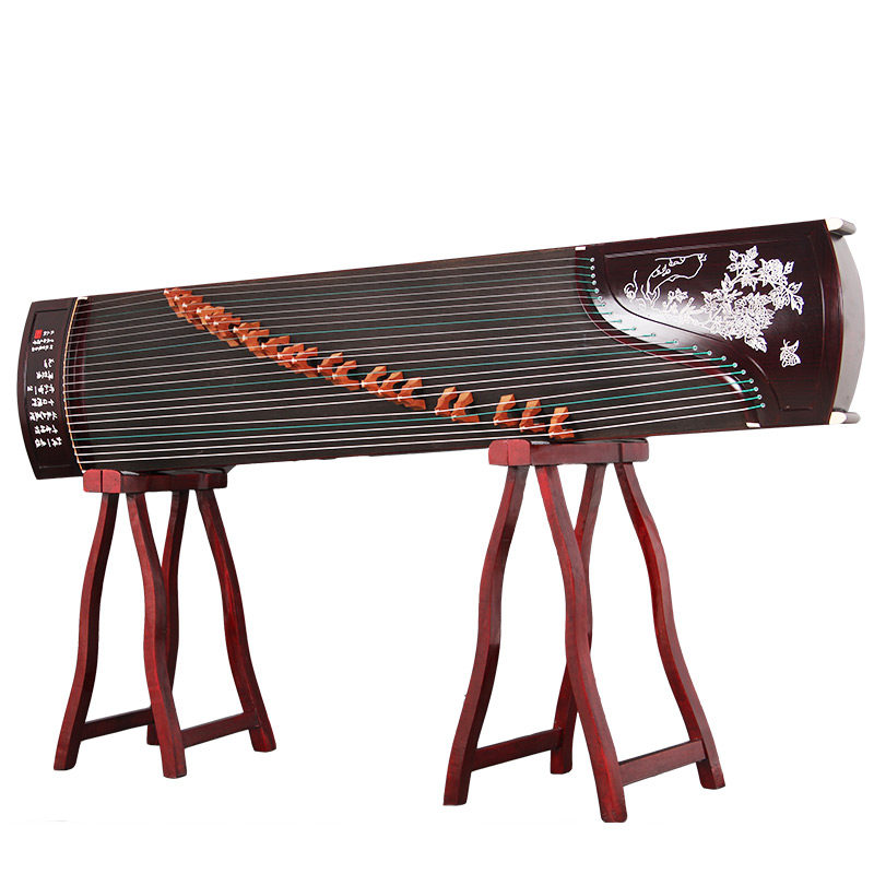 古筝实木蝶戏牡丹演奏古筝初学考级扬州古筝琴GZ-216泡桐木梵巢牌