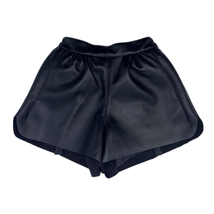 海宁2025秋冬新款明星同款绵羊皮皮靴裤真皮短裤阔腿裙裤小羊皮女