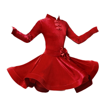 儿童拉丁舞服装秋冬季女童练功服1
