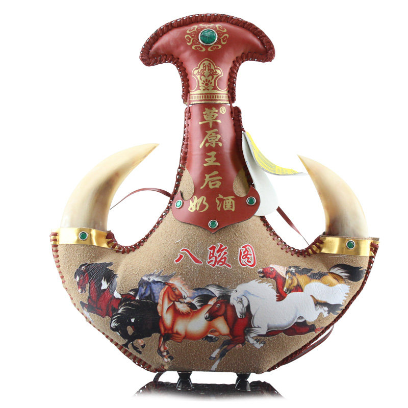 特价内蒙古特产皮壶奶酒450m白酒/调香白酒