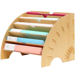 扇形文件架桌面收纳办公资料架办公室用品架子多层分类架文件夹架文件框文件盒收纳盒文件收纳办公桌架置物架