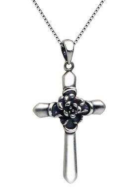 沙仑玫瑰925银项链女复古宫廷