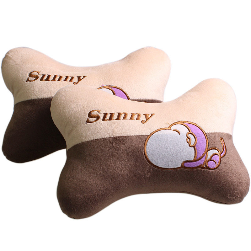 汽车用品头枕护颈枕 通用车饰车载头枕头靠枕猴子造型头枕单个装