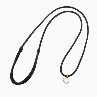 黄金吊坠挂绳银饰玉佩时尚挂件绳项链绳黑红绳子简约毛衣链男女士
