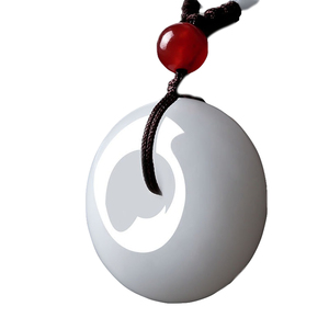 玉翡缘和田白玉玉平安扣挂件玉吊坠平安扣16.36克男女款