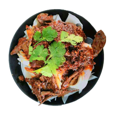 陕西荞麦面麻辣肝碗托陕北镇川榆林碗团即食食品香辣味凉皮五份装