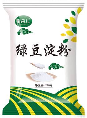 蜜丹儿纯绿豆淀粉228g*2袋白凉粉