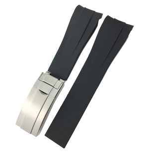 YGB夏天硅橡胶表带适用劳力士迪通拿黑绿水鬼王探险家游艇20 22mm