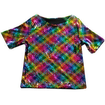 宽松大码街头bling闪闪短袖t恤