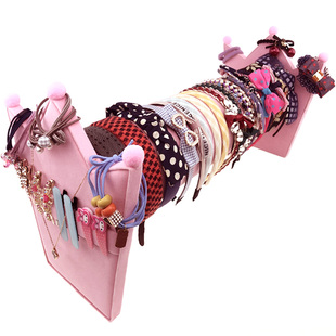 皇冠发箍收纳架绒布首饰架头箍架发卡架头绳发圈架头饰展示架家用