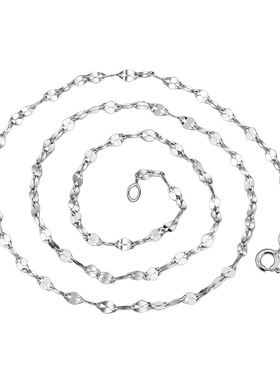 925纯银镀白金项链女加长款毛衣