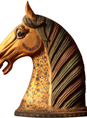 陶瓷摆件仿古马头桌面工艺品