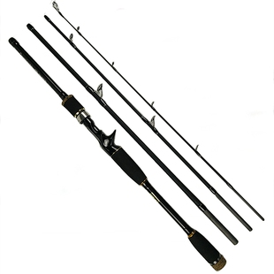 Dominate3米四节碳素路亚竿超轻M调快调品牌高碳竿便携枪柄钓翘嘴