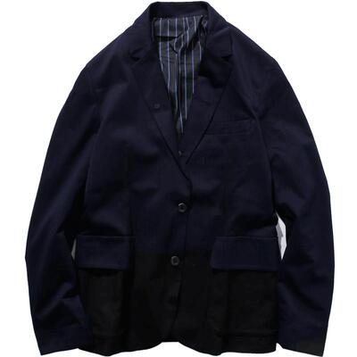 M-GRAPH卓卡潮牌男装春季都市简约舒适保暖时尚开叉拼接休闲便西