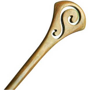 绾青丝绿檀木簪子手工雕刻步摇中国风簪子女复古盘发饰品流苏发钗