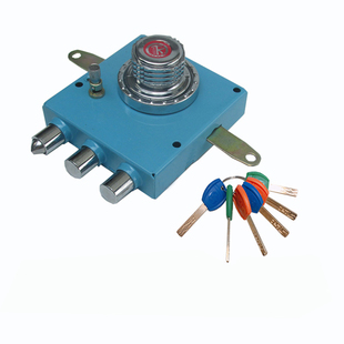 C级自动门锁双叶片老式防盗门锁碰锁升级住卫石牛十字碰锁自动锁