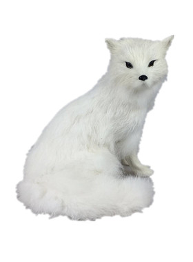 新年元旦礼物仿真狐狸模型毛绒