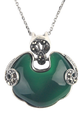 S925纯银项链复古泰吊坠女生挂件