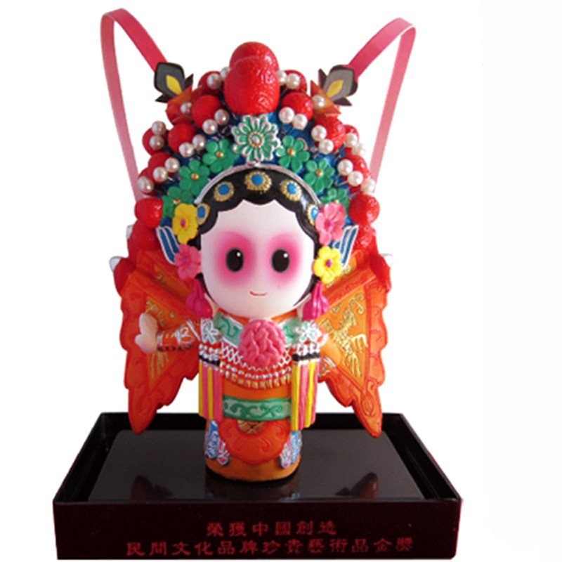 泥人张摆件中国风中国京剧脸谱