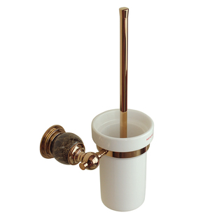 新上市!蜜室3全铜马桶刷架玫瑰金色玉石底座欧式浴室五金挂件