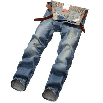 春装2020男士牛仔裤修身型复古